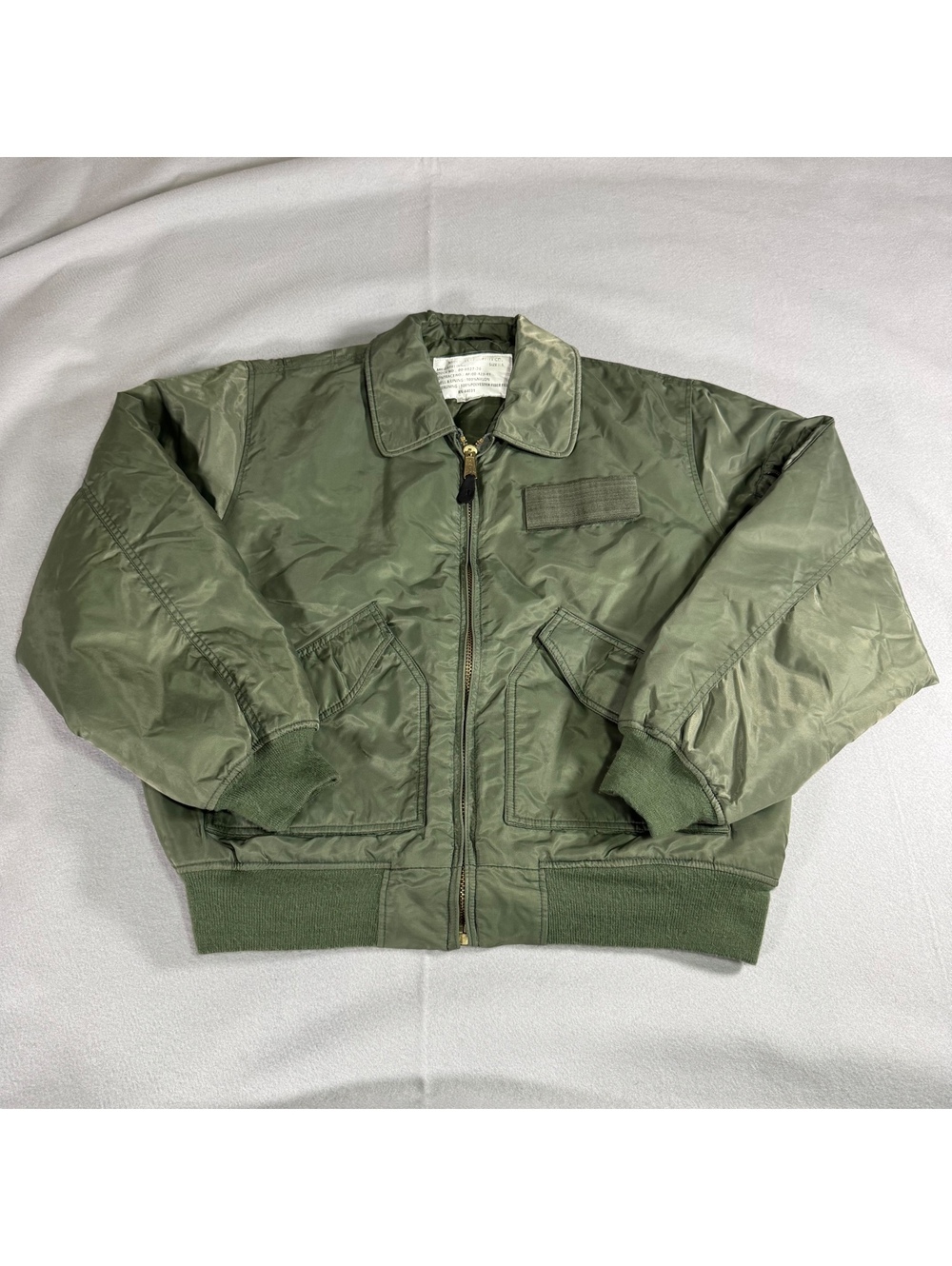 Vtg Mitchell Proffitt Aviation military bomber jacket Type MA-1 Sz L